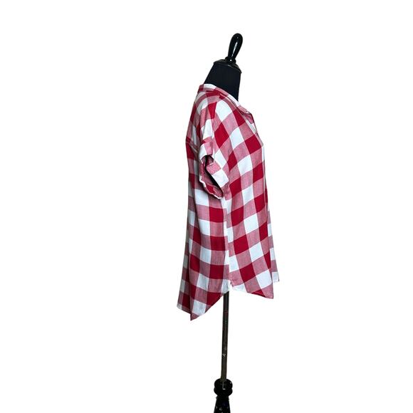 Alexander Jordan red plaid short sleeves button shirt size M - Picture 10 of 13
